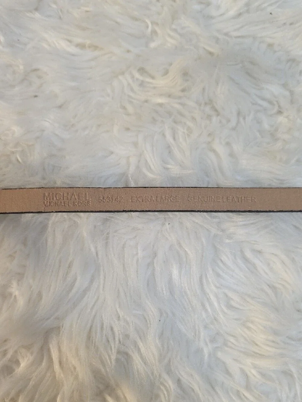 Michael Kors Men's Black and Silver Signature Pattern Belt